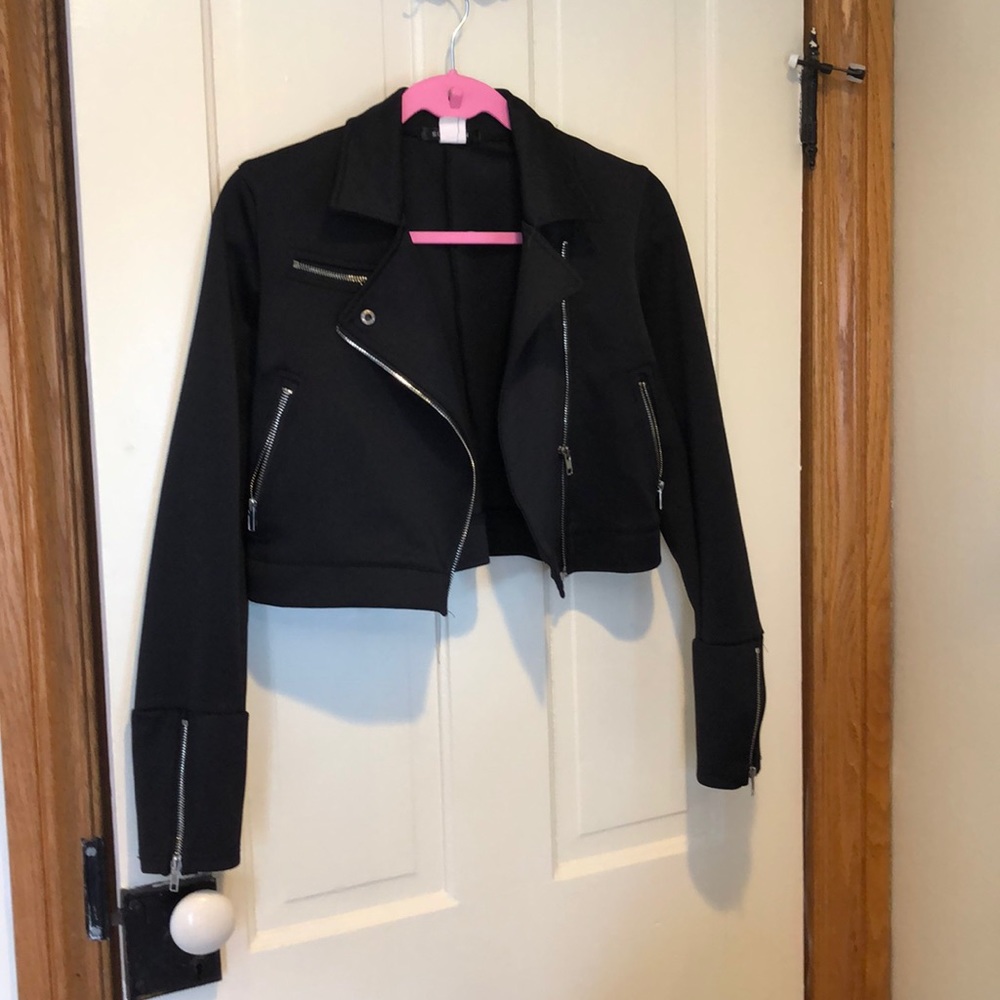 retro black satin jacket